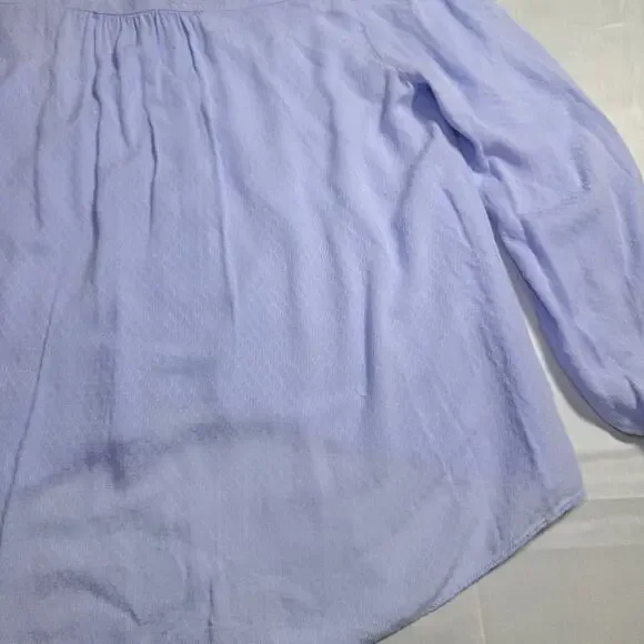 Maeve Pintuck Button Blouse Lavender Women’s 6 Peasant Cottagecore Puff Boho - Picture 4 of 16